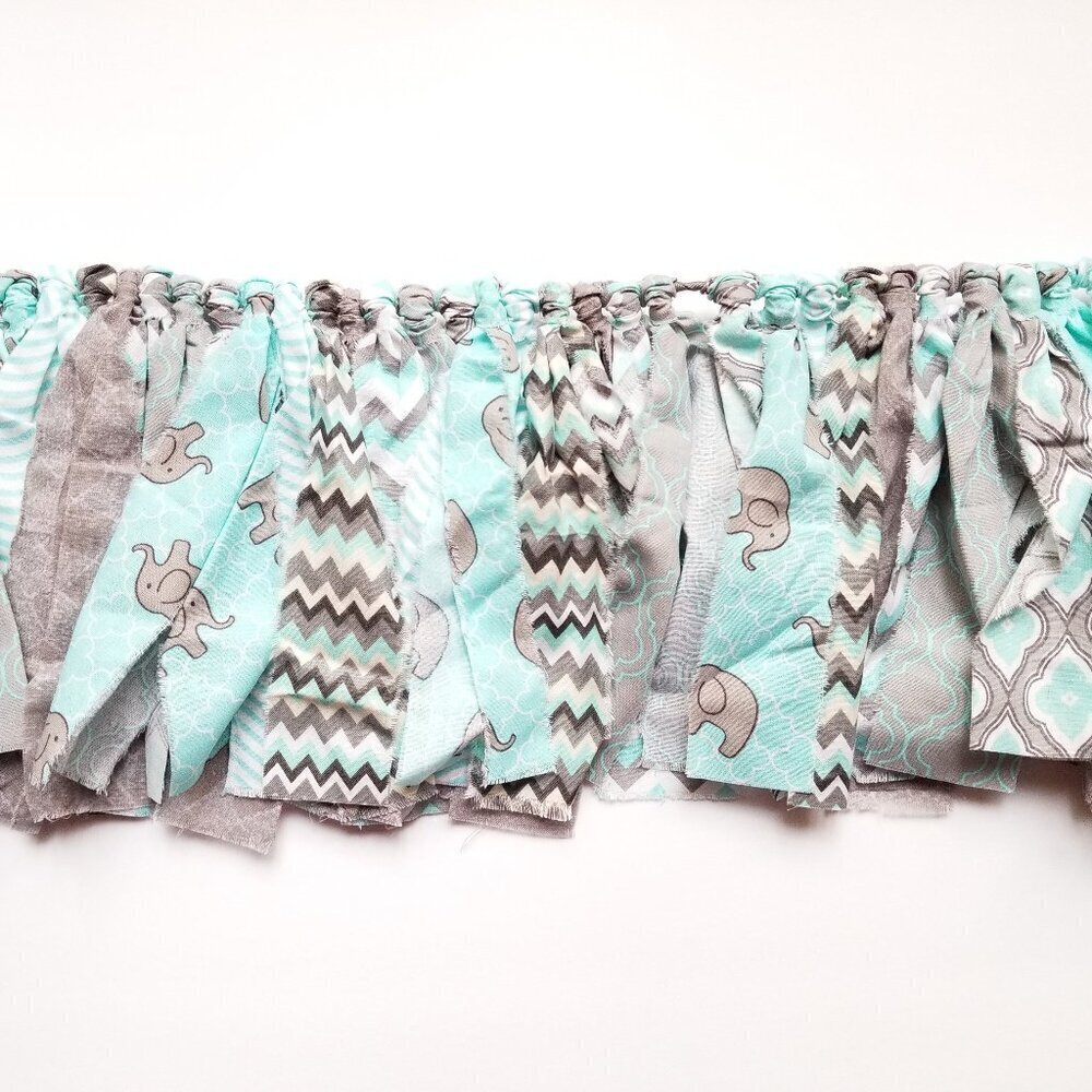 Fabric Banner Wall Hanging | Nursery Fabric Garland | Elephant 7'